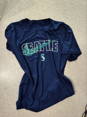 Nike Navy Seattle Graphic Tee with Teal Accents